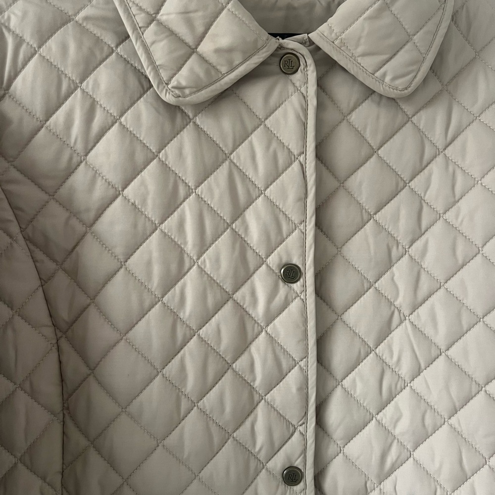Ralph Lauren Tan Quilted Women's Puffer Jacket - Picture 3 of 6